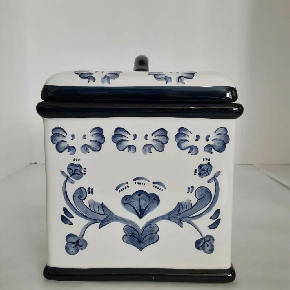 Lillian Vernon Sealed Biscuit Jar/ Canister Farmhouse, French Country,Cottage